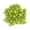 Parrot Green Faux Pearl Beads