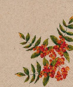 Berry With Leaves Decoupage Napkin