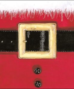 Santa Belt  Decoupage Napkin