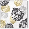 Black Baubles Decoupage Napkin
