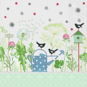 Birds In The Garden Decoupage Napkin
