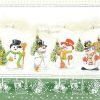 Four Snowmen Meeting Decoupage Napkin