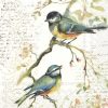 Vintage Two Birds On Tree Decoupage Napkin
