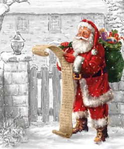 Santa Wish List Decoupage Napkin