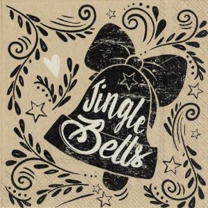 Vintage Jingle Bell Decoupage Napkin