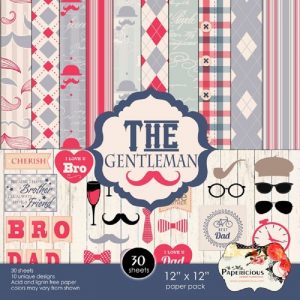 Papericious Designer Edition The Gentleman 12 x 12 Paper Pack