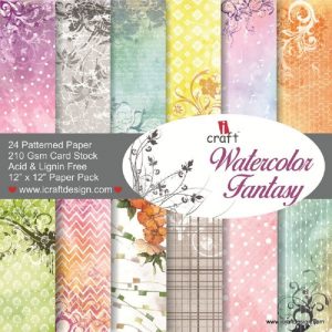 Watercolor Fantasy - iCraft 12 x 12 Paper Pack