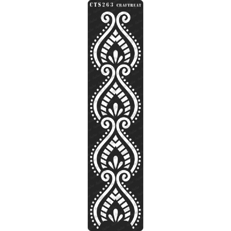 craftreat-stencil-paisley-and-border-cts123 —
