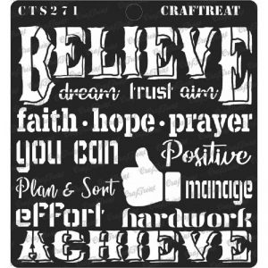 CrafTreat Stencil - Believe