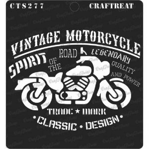 CrafTreat Stencil - Vintage Motorbike