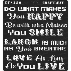 CrafTreat Stencil - Happy Smile