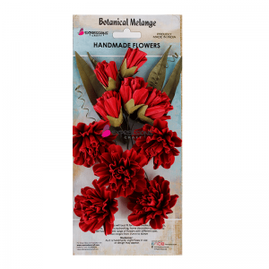 Handmade Carnation Flower - Bright Red