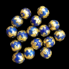 Round Meenakari Beads - Royal Blue