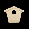 MDF Bird House Shape Key Hanger Base