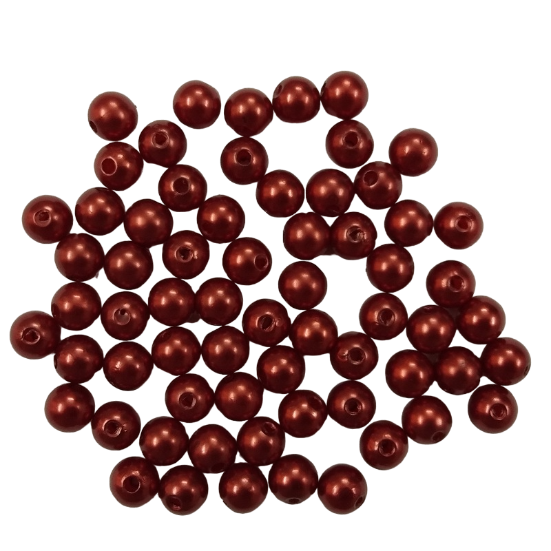 Maroon Faux Pearl Beads