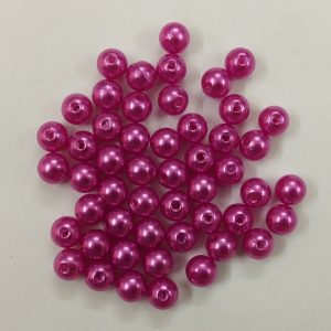 Hot Pink Faux Pearl Beads