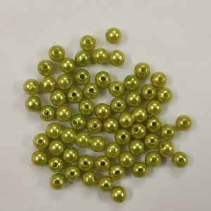 Parrot Green Faux Pearl Beads