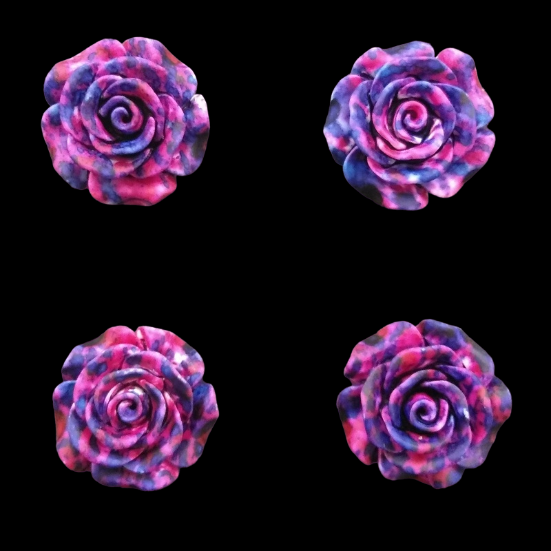 Double Shade Rose Resin Beads