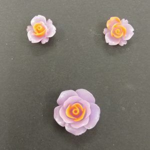 Double Shade Rose Resin Beads Set