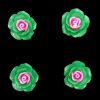 Double Shade Rose Resin Beads