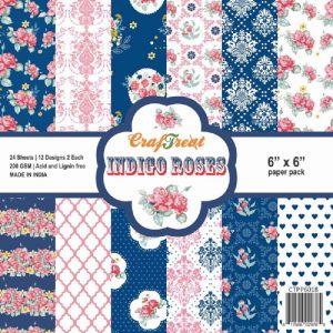 Indigo-Roses - Craftreat 6 x 6 Paper Pack