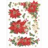 Stamperia Rice Paper - Packed Christmas Poinsettia