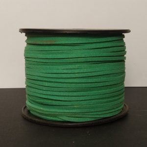 Green  Flat Faux Suede Leather Cord