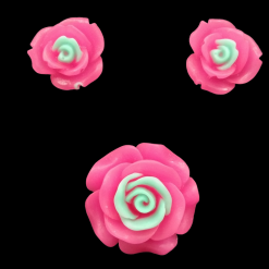 Double Shade Rose Resin Beads Set