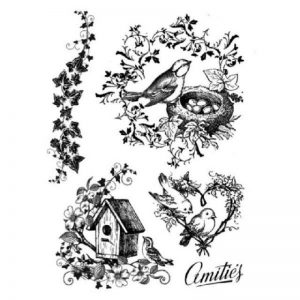 Stamperia HD Natural Rubber Stamp - Nests