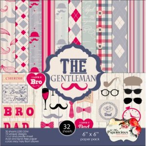 Papericious Designer Edition The Gentleman 6 x 6 Paper Pack