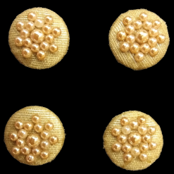 Fabric Covered Stone Work Buttons