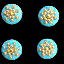 Fabric Covered Stone Work Buttons