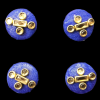 Fabric Covered Stone Work Buttons
