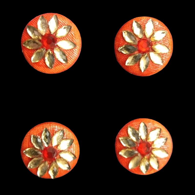 Fabric Covered Stone Work Buttons