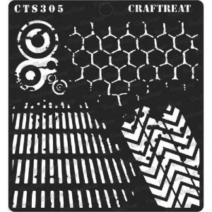 CrafTreat Stencil - Distressed Patterns 2