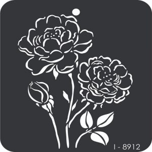 iCraft 4 x 4 Mini Stencil - Two Roses