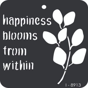 iCraft 4 x 4 Mini Stencil - Happiness Blooms