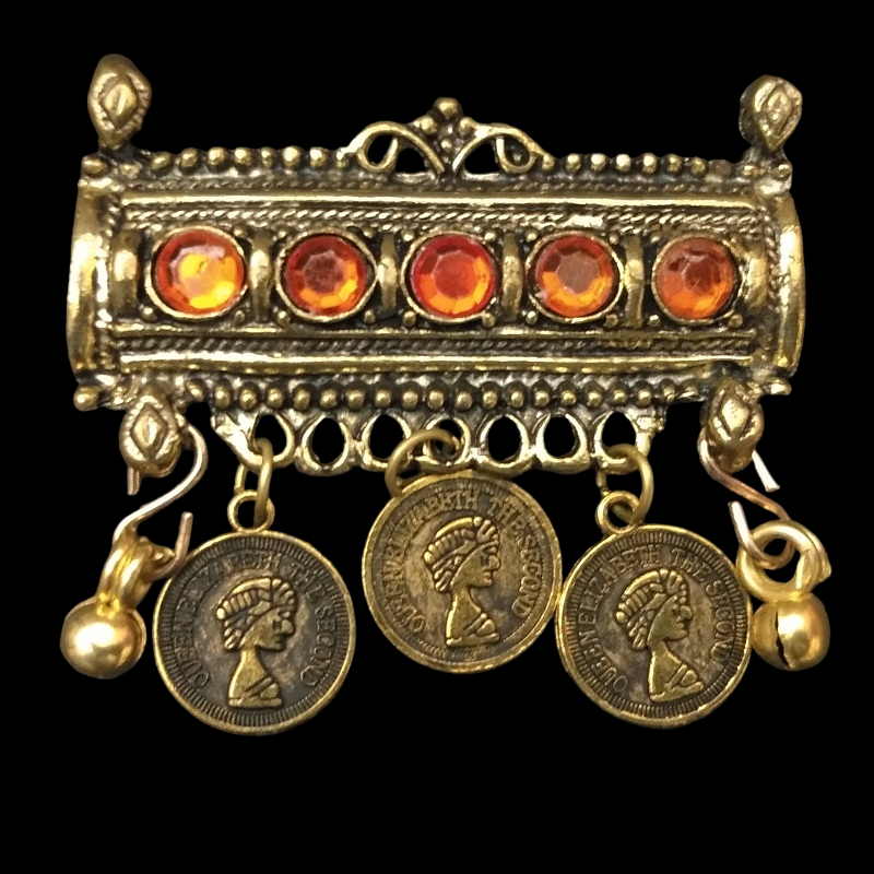Gold Orange Stone Hanging pendant