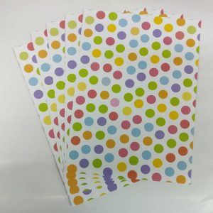 Mixed Colour Big Polka Dots Pattern Paper