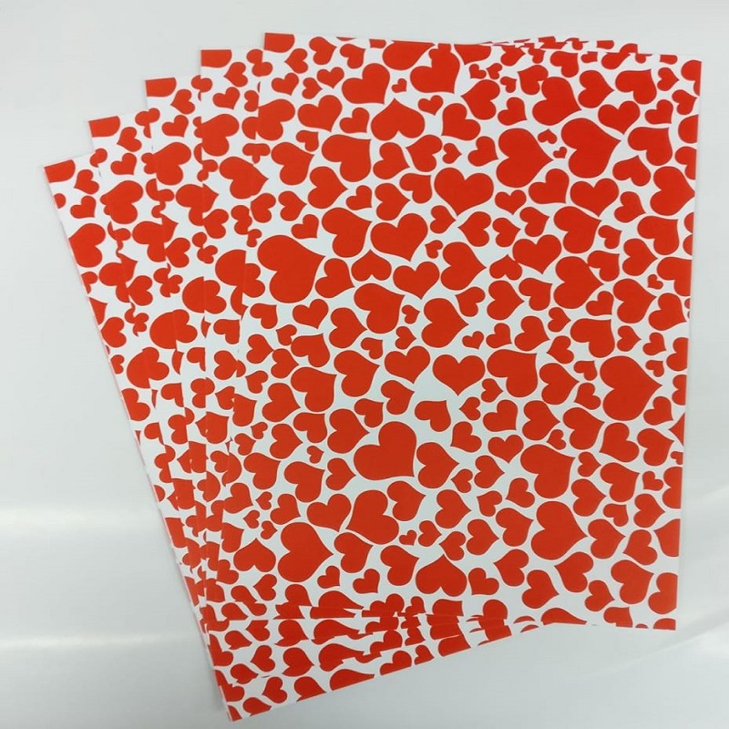 Big Red Heart Pattern Paper