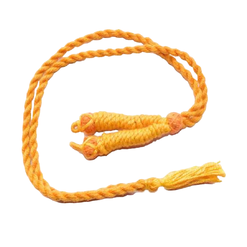 Yellow Twisted Cotton Thread Neck Rope