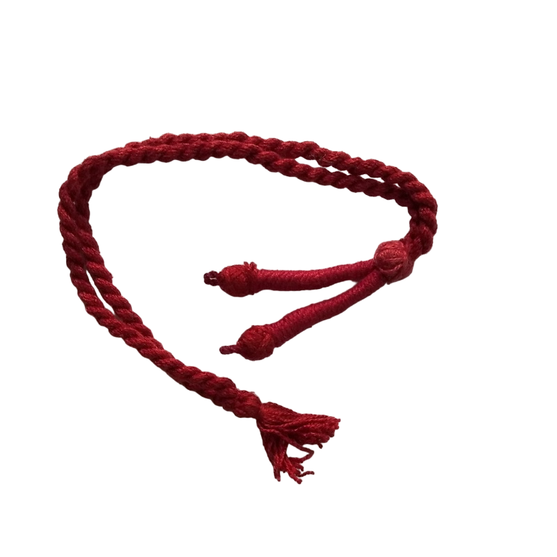 Maroon Twisted Cotton Thread Neck Rope