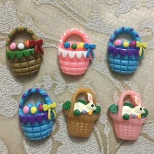Easter Egg Baskets Resin Embellishment