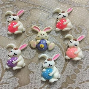 Easter Bunnies Resin Embellishment