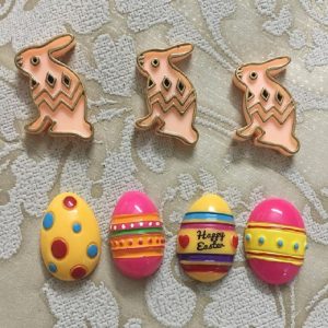 Easter Egg and Rabbit Resin Embellishment