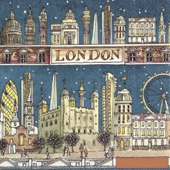 London Street Decoupage Napkin