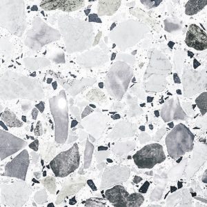 Glitter Stones In White Decoupage Napkin