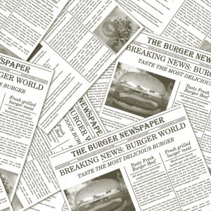 Newspaper Print Decoupage Napkin
