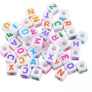 Acrylic Alphabet Beads - Multi Colour