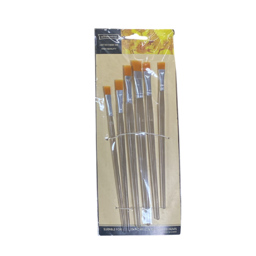 Six Set Flat Paint Brush